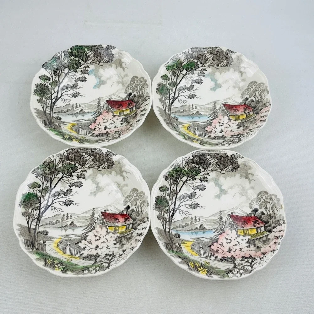 J&G Meakin Welcome Home Fruit Dessert Sauce Bowl Set of 4 English Staffordshire